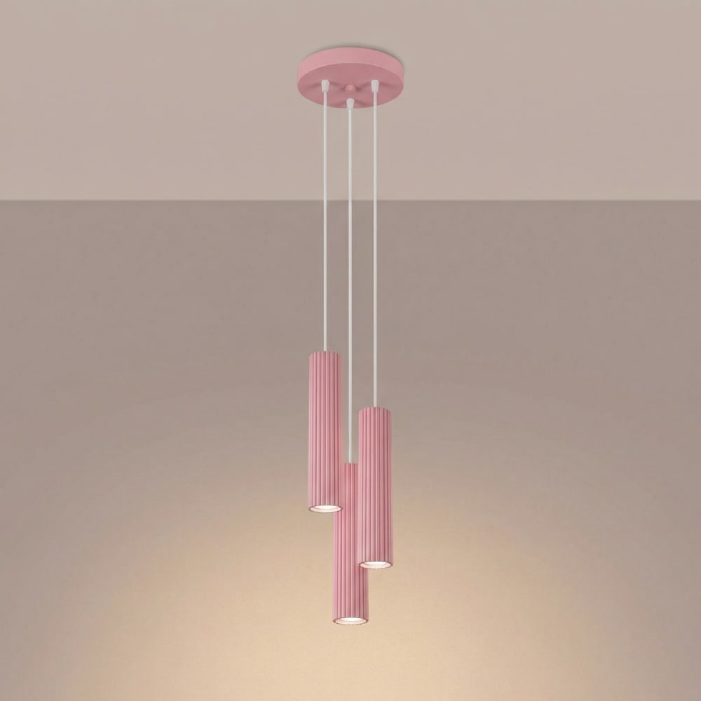 Suspension aluminium rose h 108 cm — vue 4