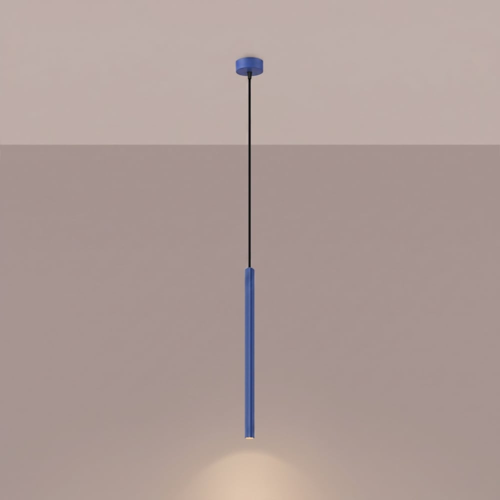 Suspension acier outremer h 120 cm — vue 4