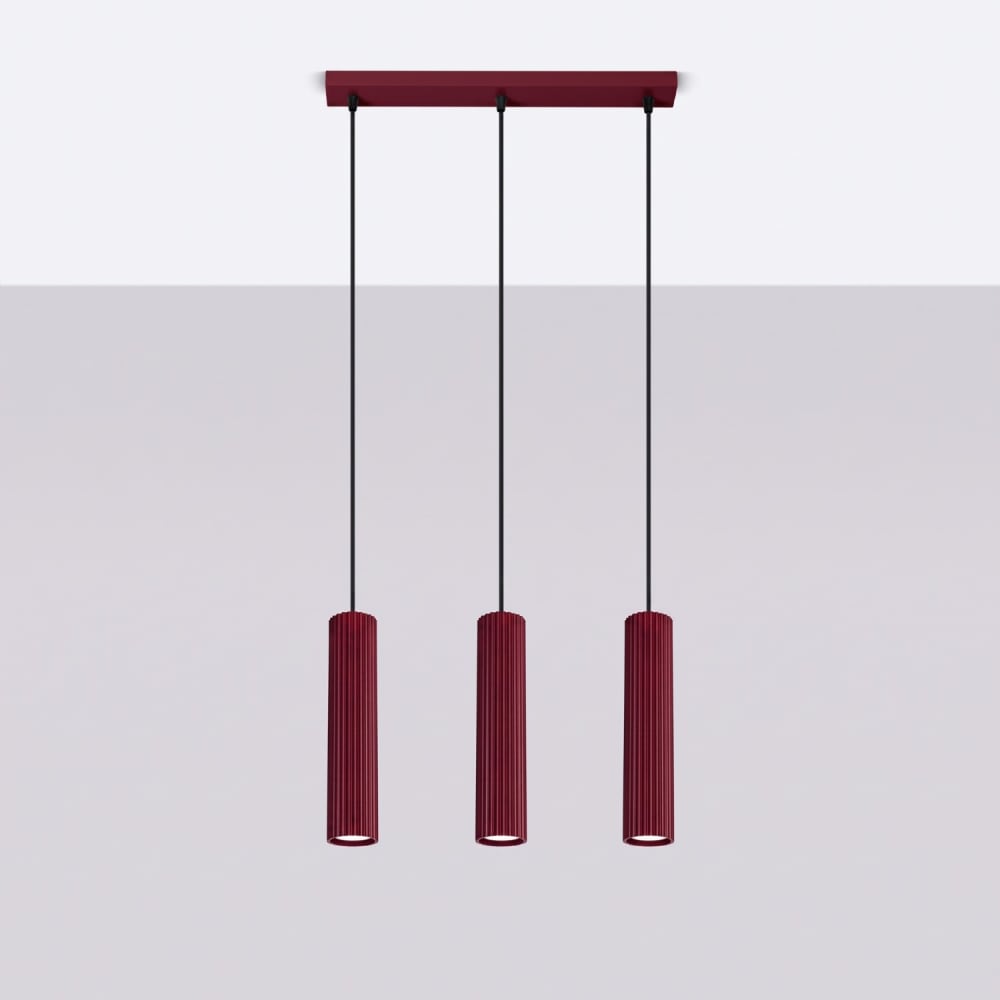 Suspension aluminium bourgogne h 98 cm — vue 3