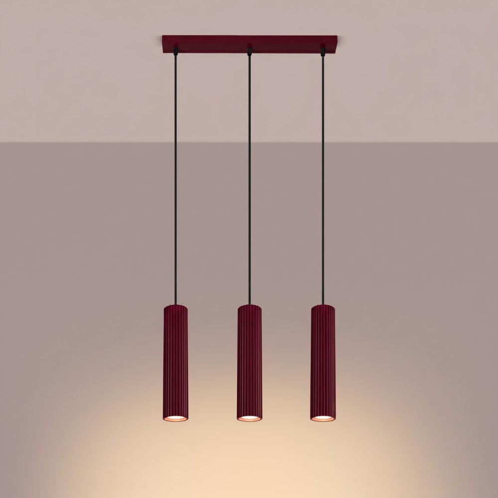 Suspension aluminium bourgogne h 98 cm — vue 4