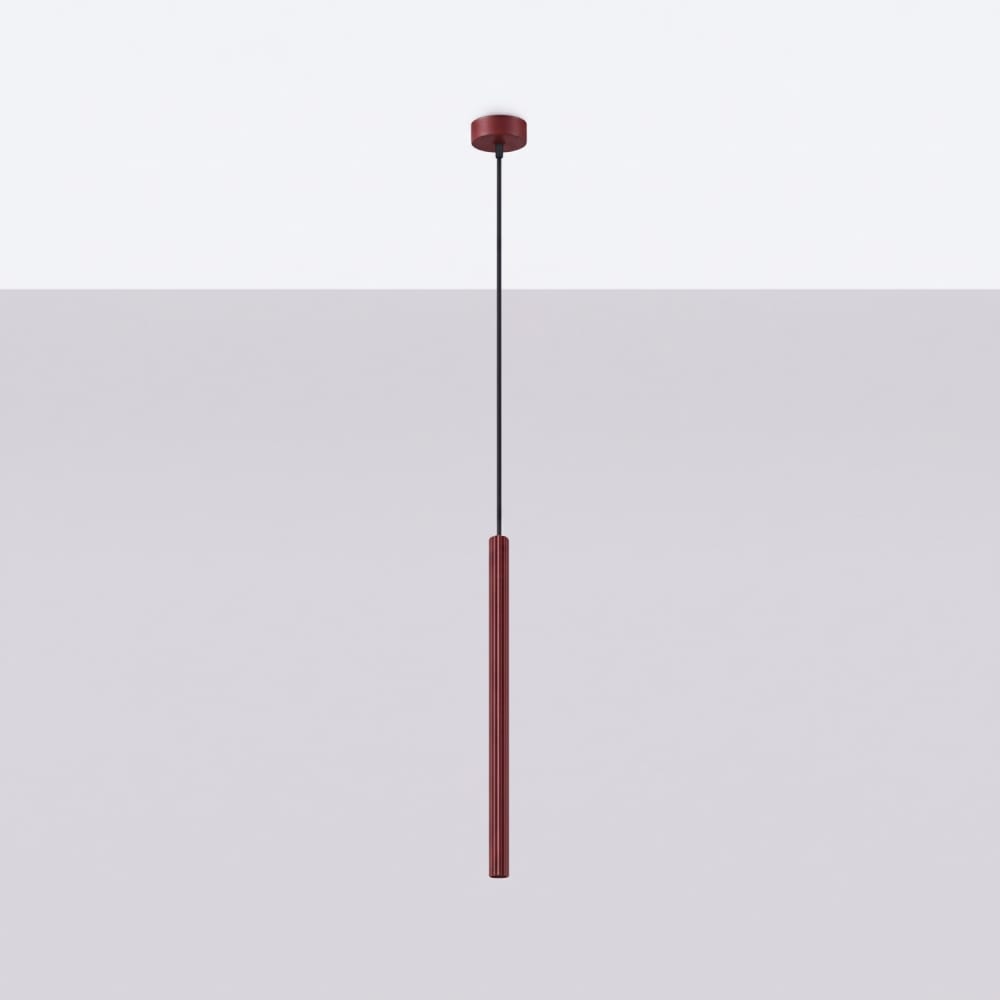 Suspension acier bourgogne h 120 cm — vue 3