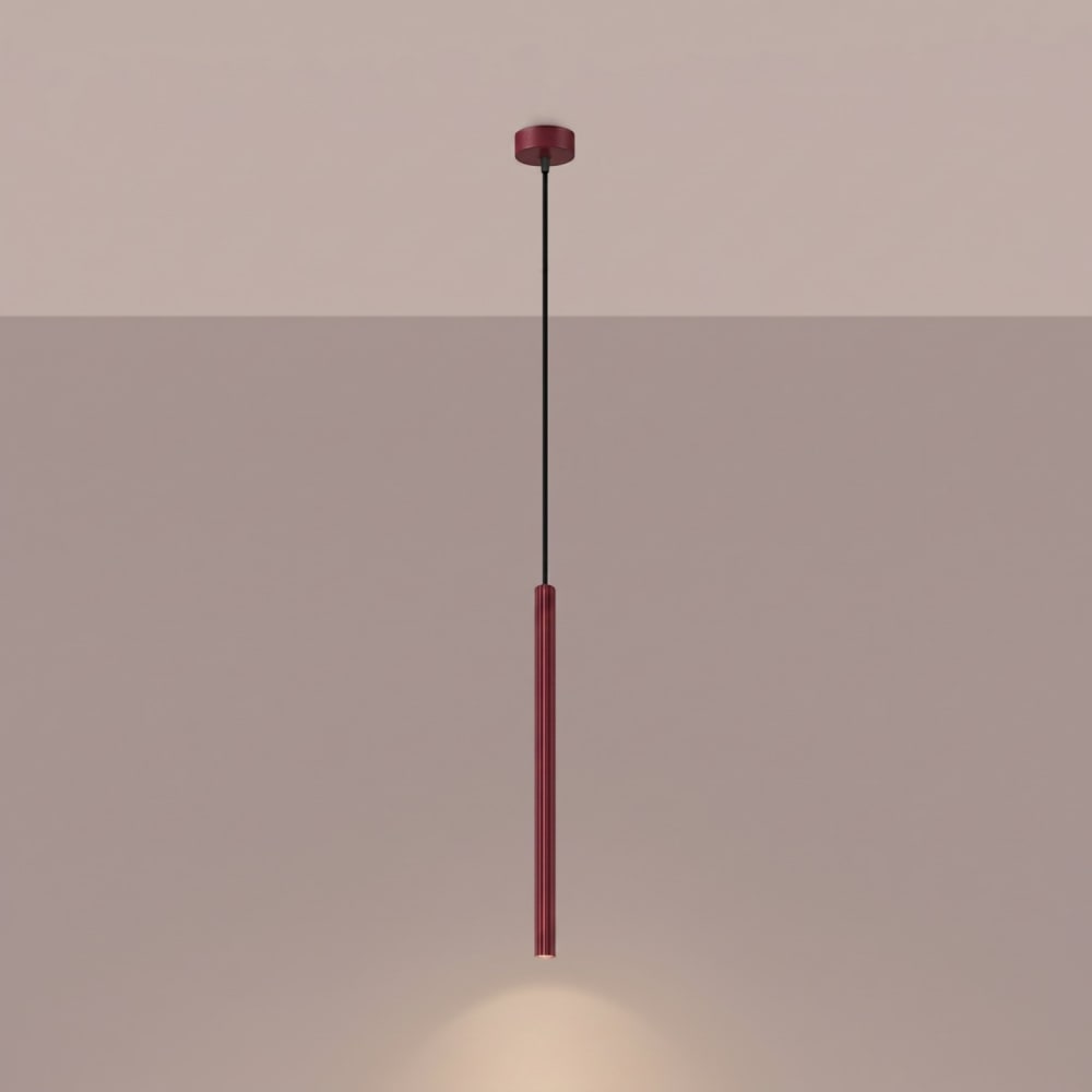 Suspension acier bourgogne h 120 cm — vue 4