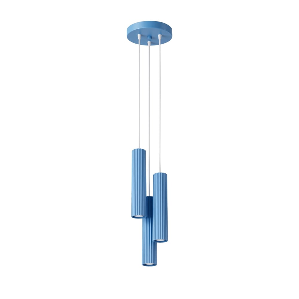 Suspension aluminium bleu ciel h 108 cm