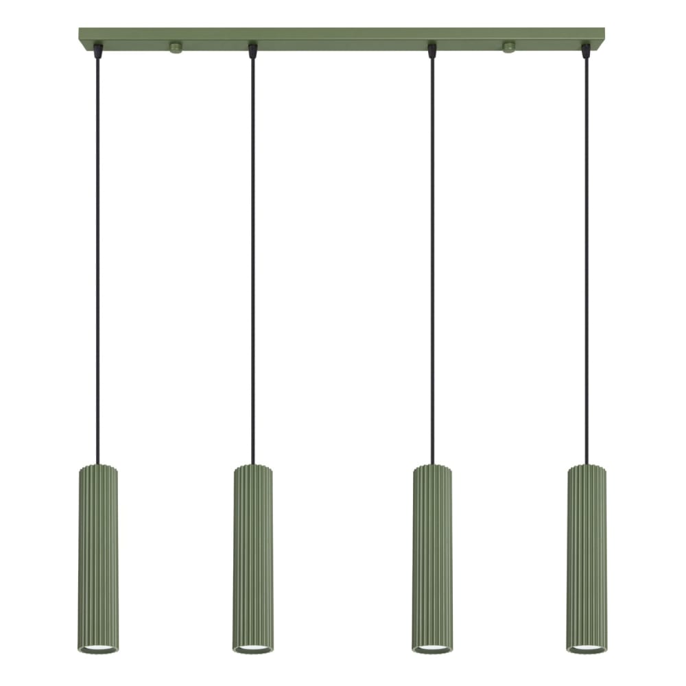 Suspension aluminium vert olive h 120 cm