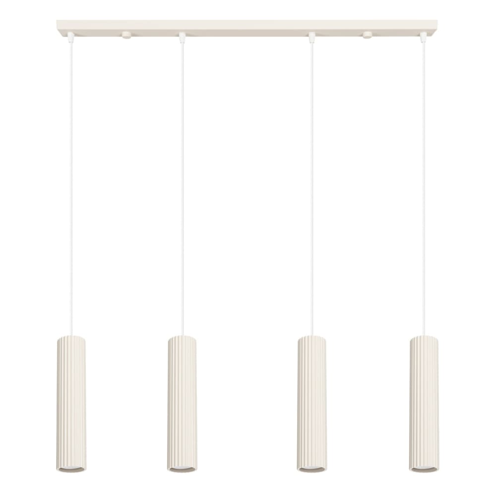 Suspension aluminium beige h 120 cm