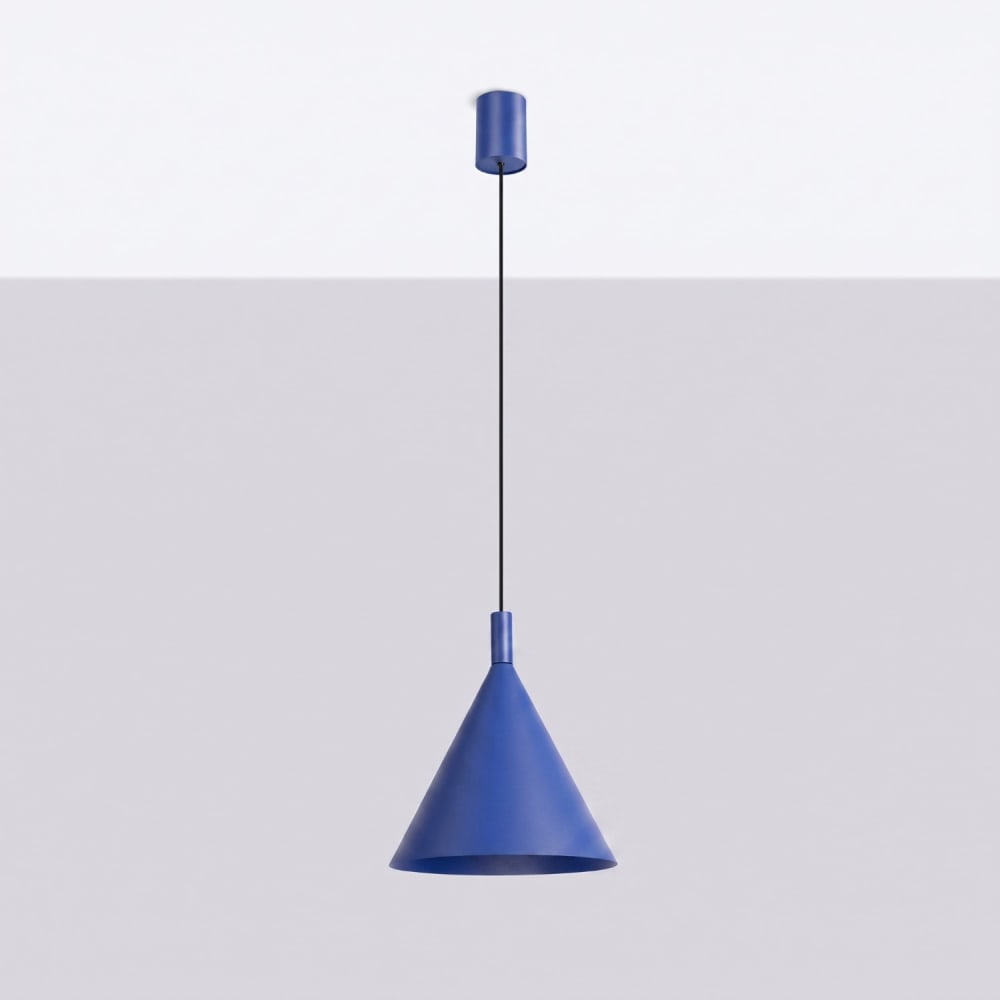 Suspension acier outremer h 140 cm — vue 3