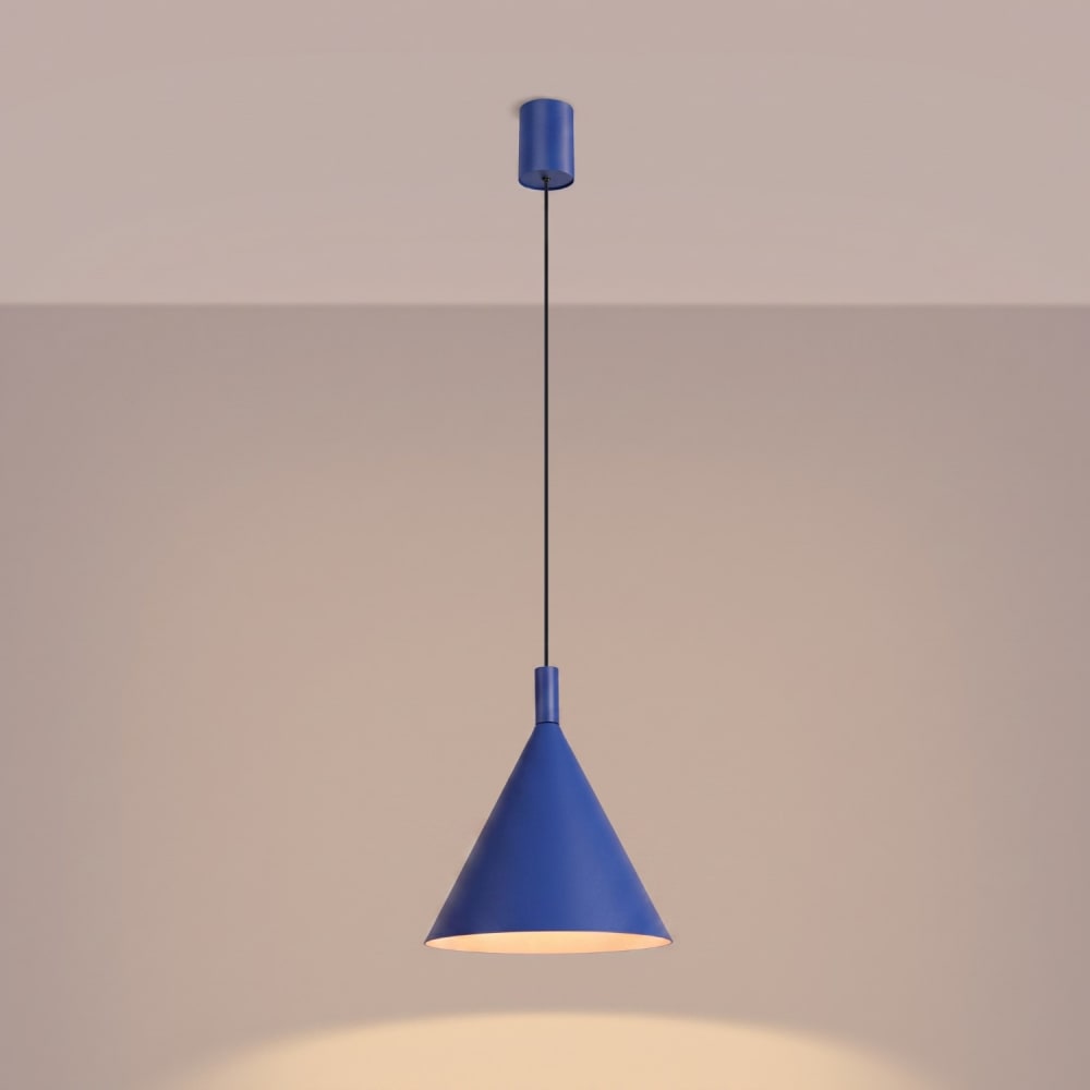 Suspension acier outremer h 140 cm — vue 4