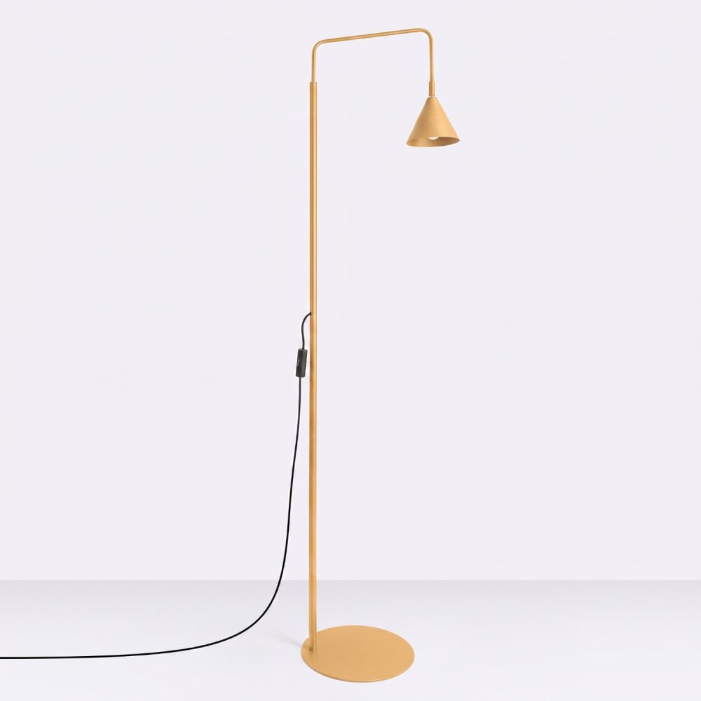 Lampadaire acier doré h 165 cm — vue 3