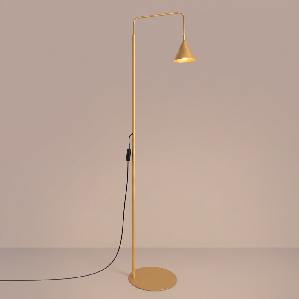 Lampadaire acier doré h 165 cm — vue 4