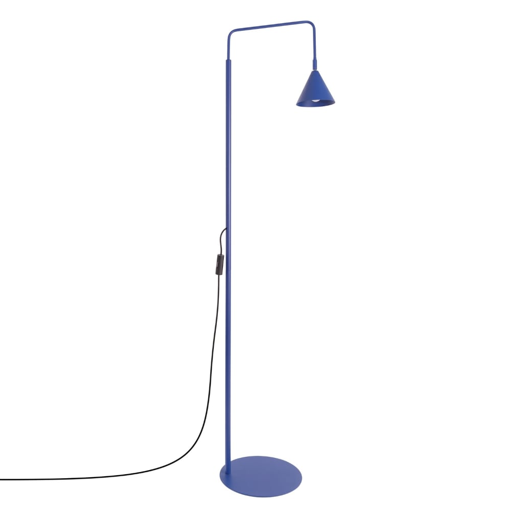 Lampadaire acier outremer h 165 cm
