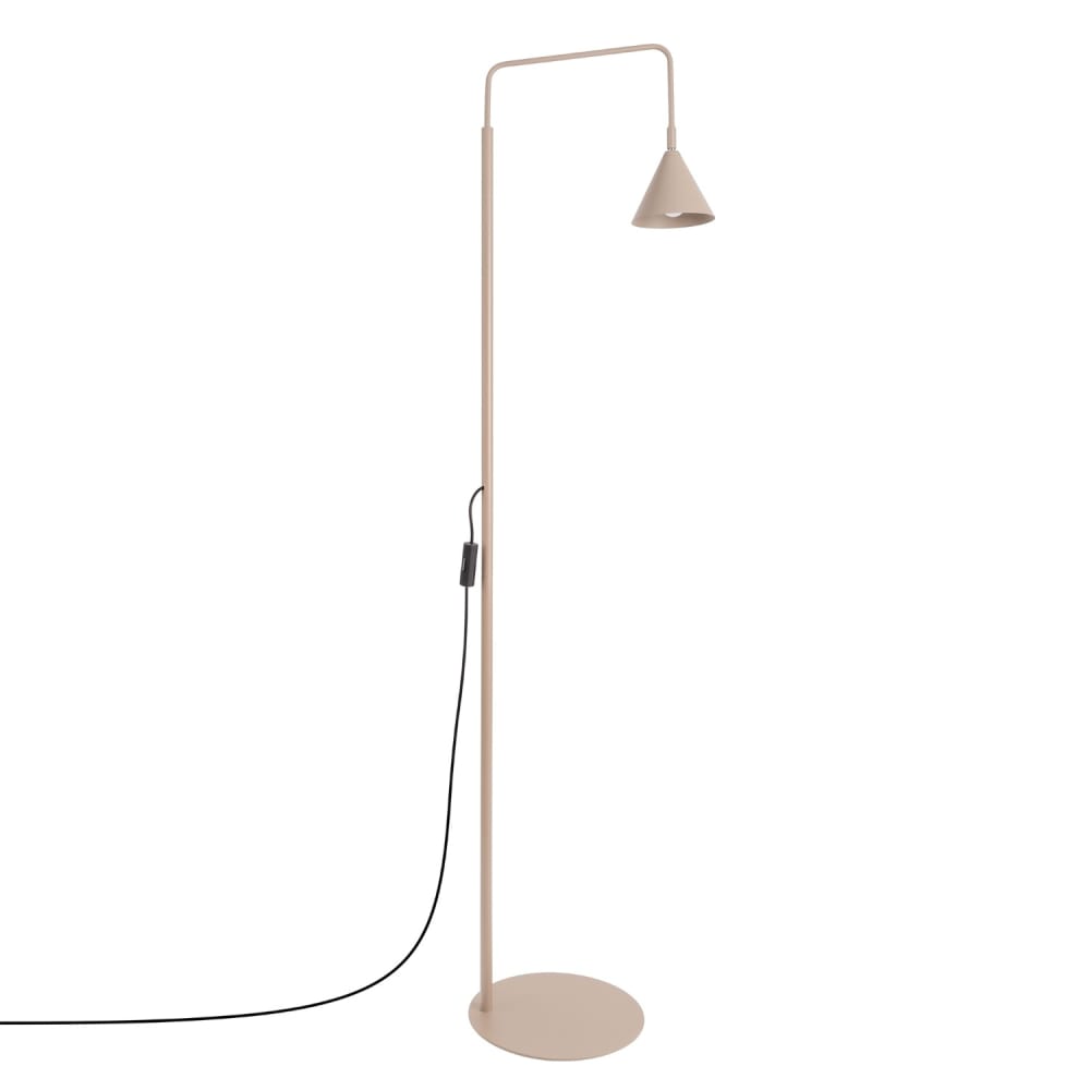 Lampadaire acier taupe h 165 cm