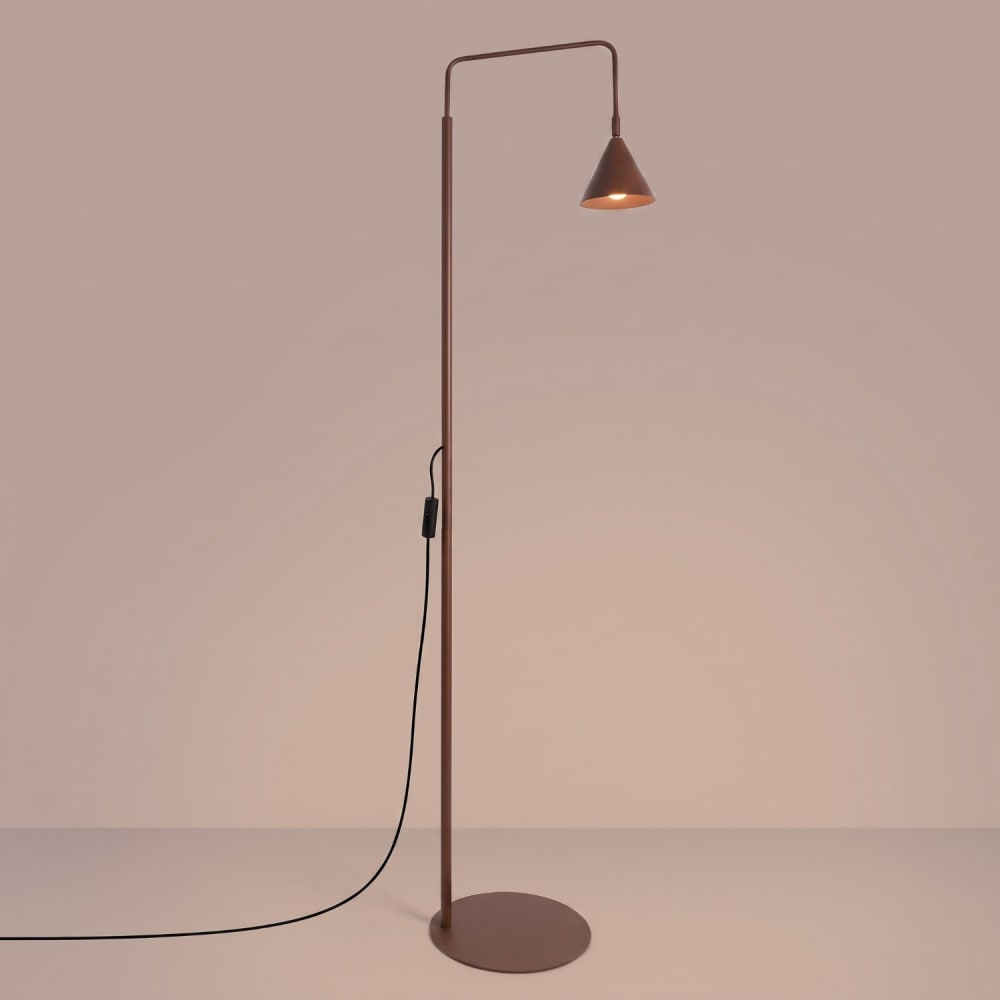 Lampadaire acier brun h 165 cm — vue 4