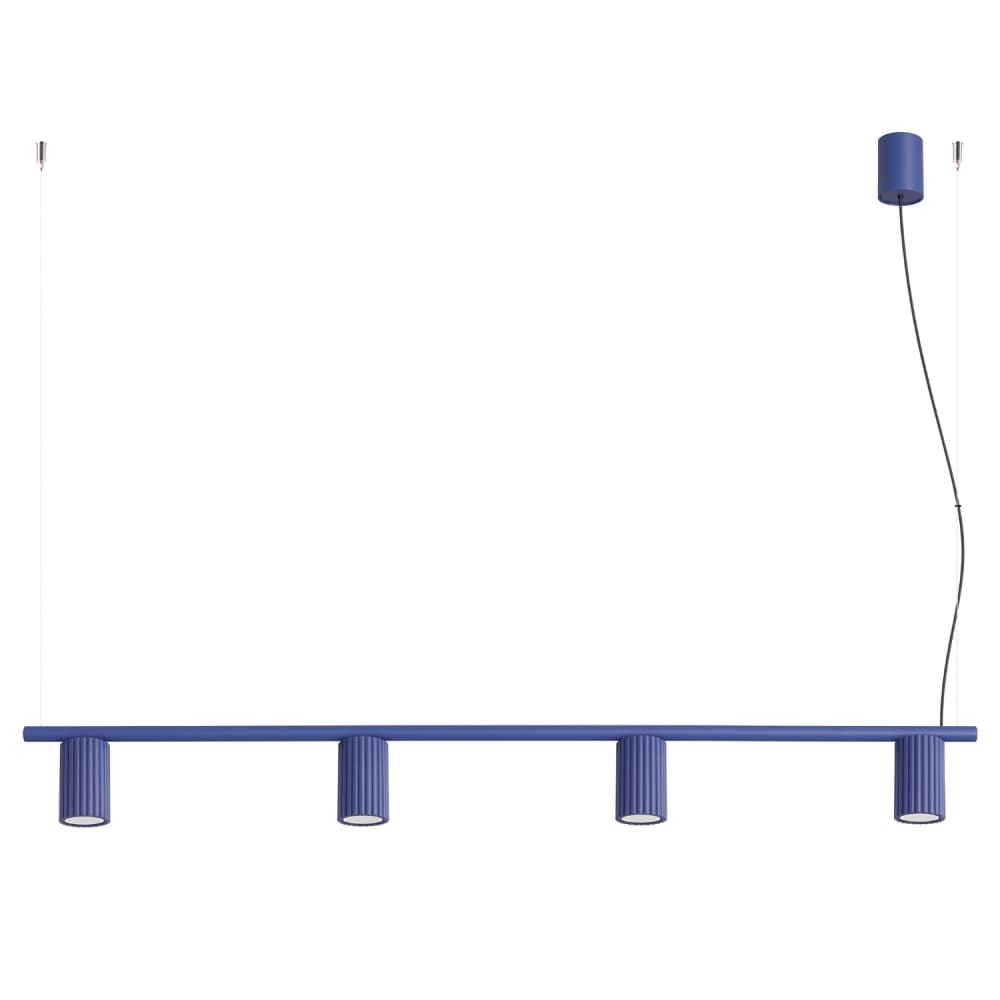 Lustre aluminium outremer h 212 cm