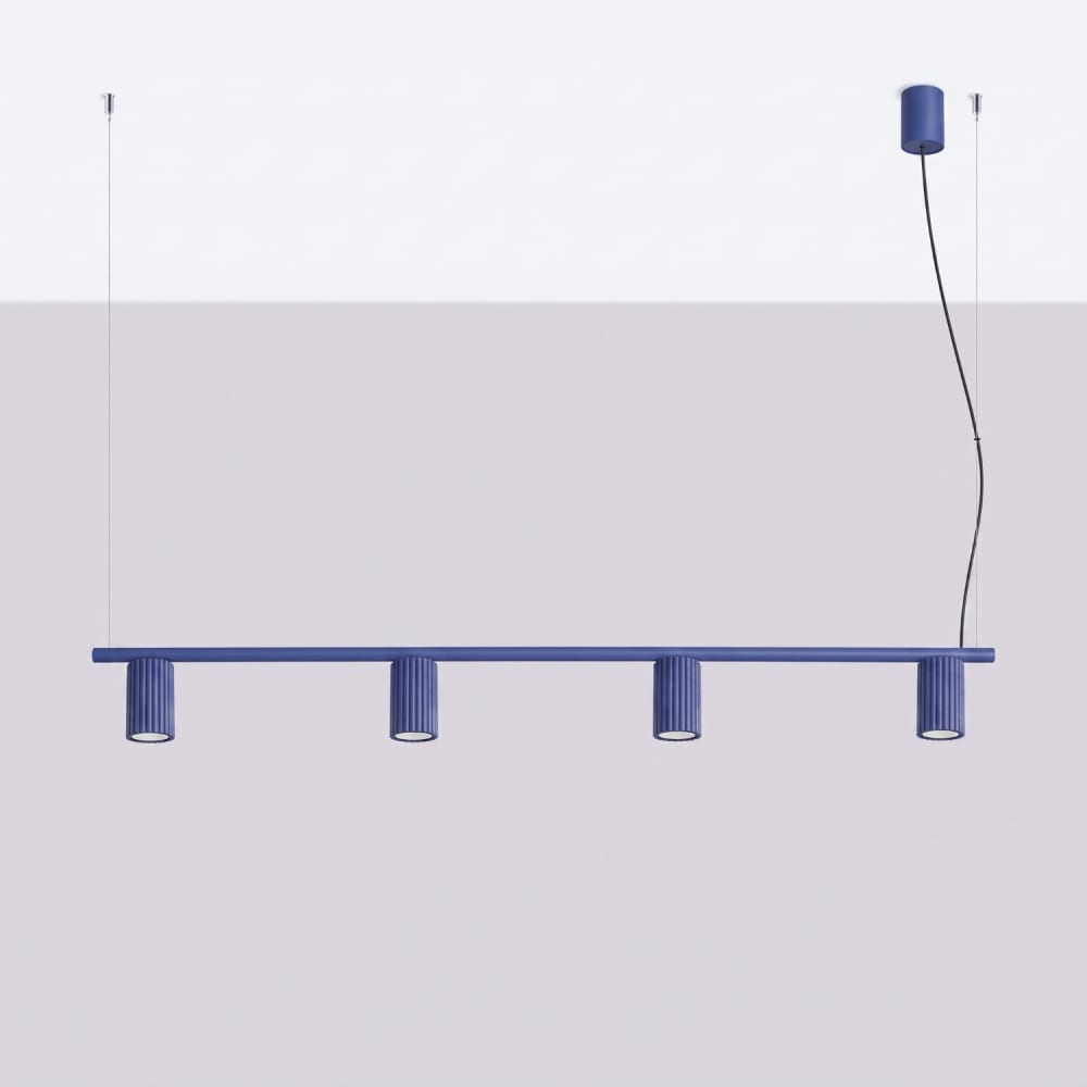 Lustre aluminium outremer h 212 cm — vue 3