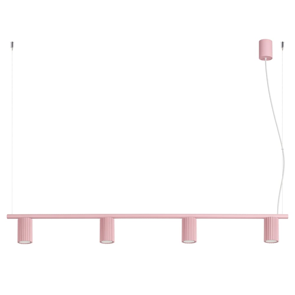 Lustre aluminium rose h 212 cm