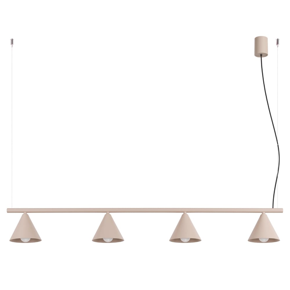 Lustre acier taupe h 215 cm Lustre acier taupe h 215 cm