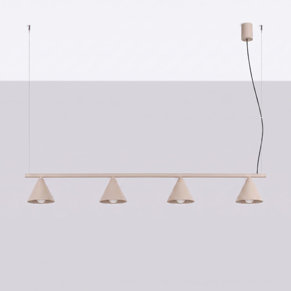 Lustre acier taupe h 215 cm — vue 3