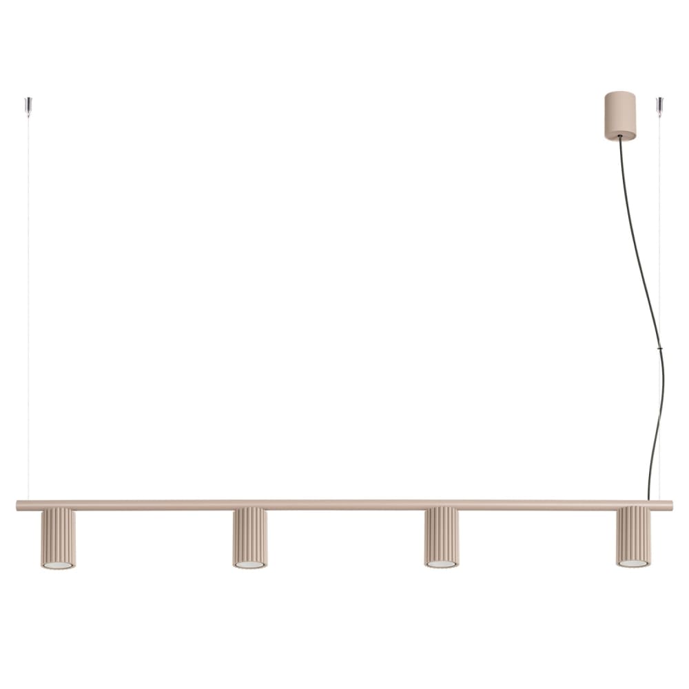 Lustre aluminium taupe h 212 cm