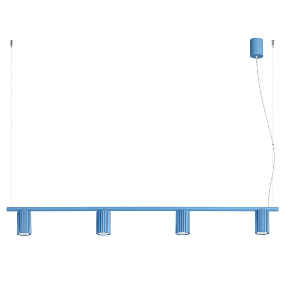 Lustre aluminium bleu ciel h 212 cm