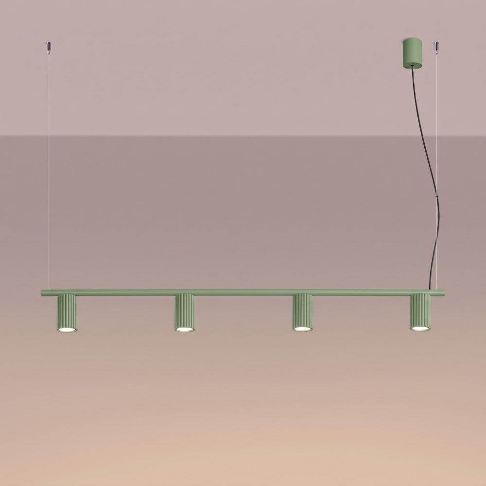 Lustre aluminium sauge h 212 cm — vue 4