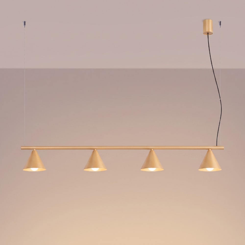Lustre acier doré h 215 cm — vue 4