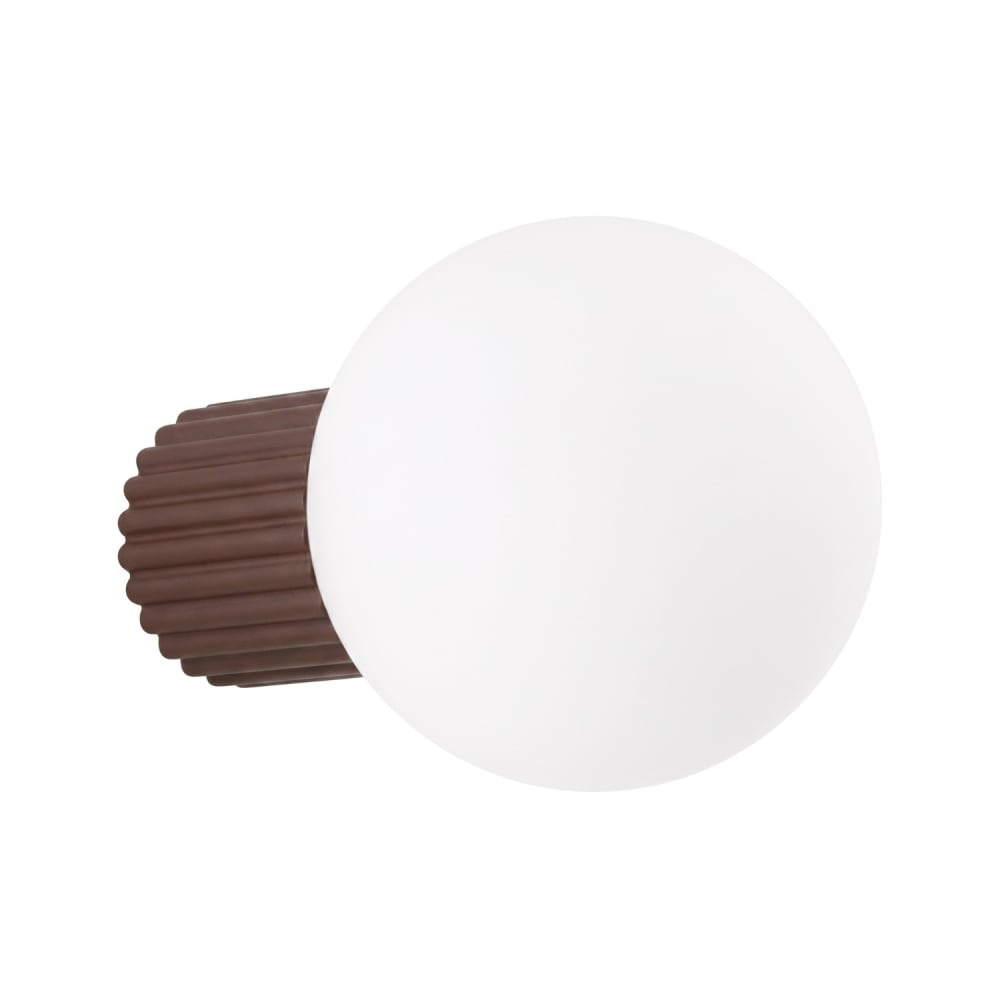 Applique aluminium/verre brun h 12 cm