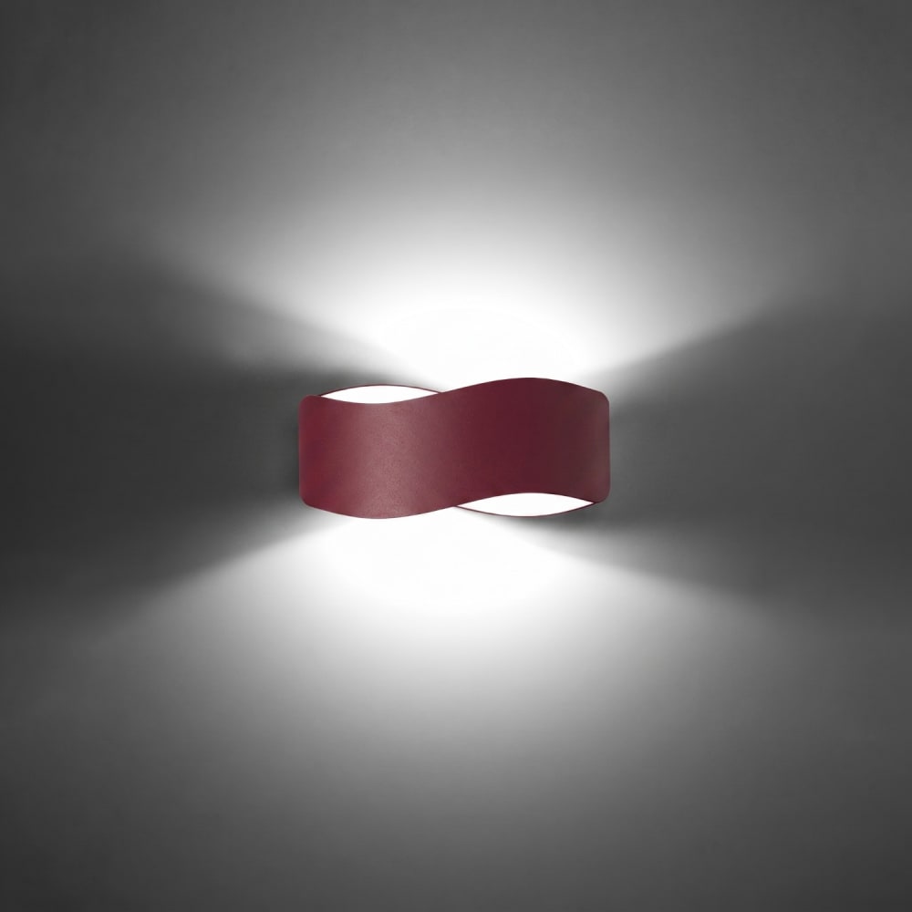 Applique acier bourgogne h 13 cm — vue 4