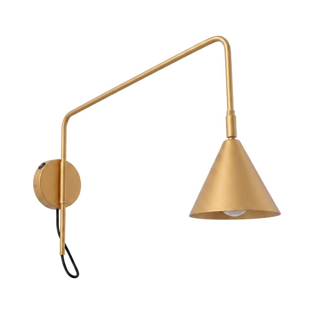aplique de pared dorado acero alt 30 cm