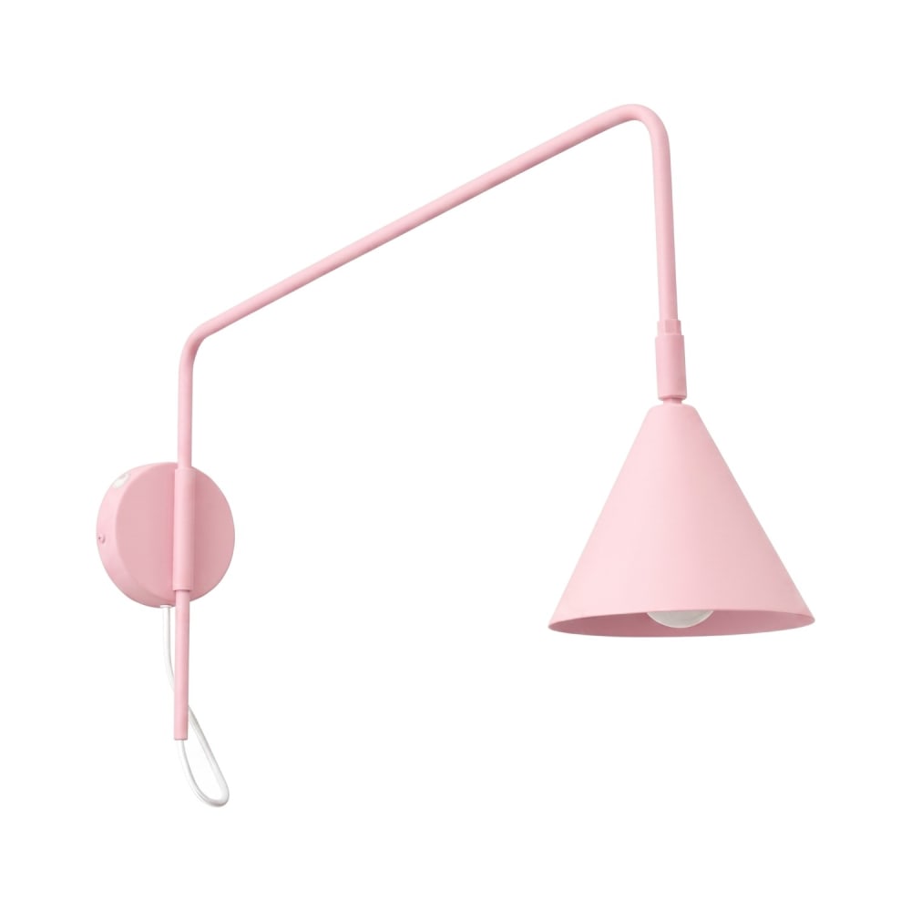 Applique acier rose h 30 cm