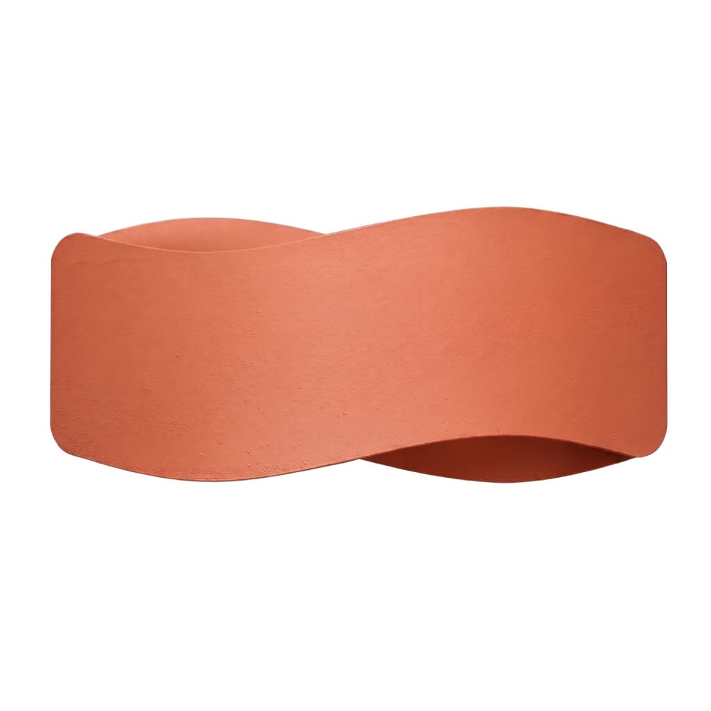 Applique acier ocre rouge h 13 cm