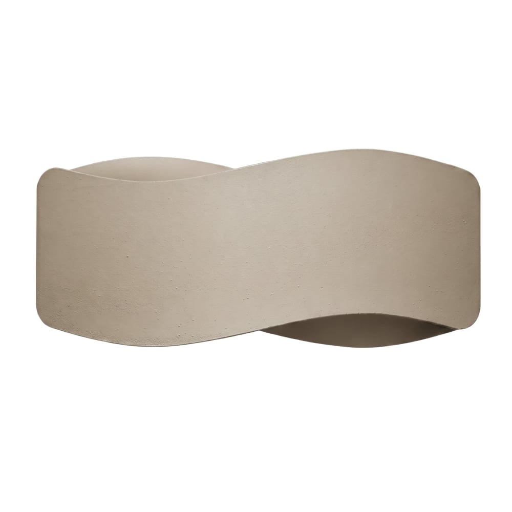 Applique acier taupe h 13 cm