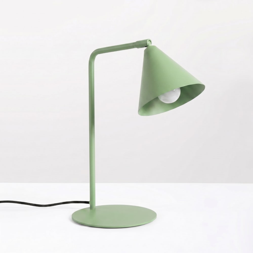 Lampe de bureau acier sauge h 35 cm — vue 3