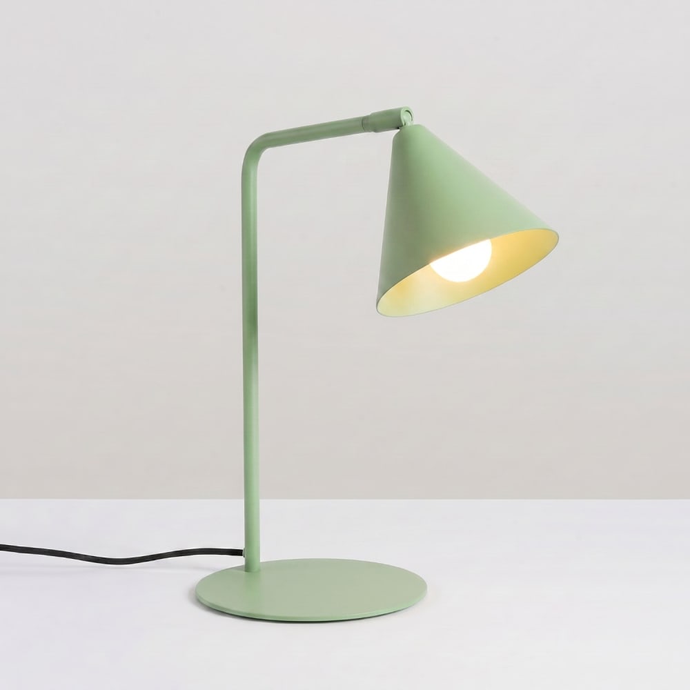 Lampe de bureau acier sauge h 35 cm — vue 4