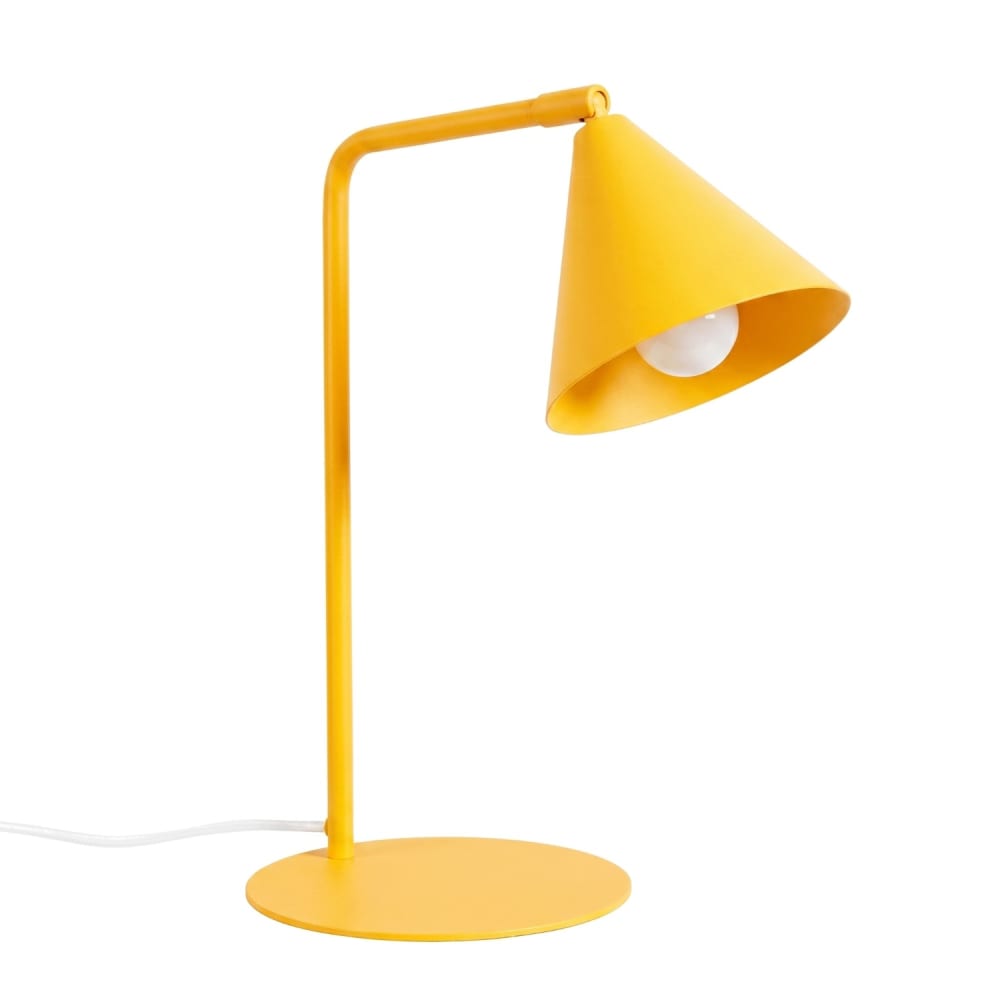Lampe de bureau acier jaune h 35 cm Lampe de bureau acier jaune h 35 cm