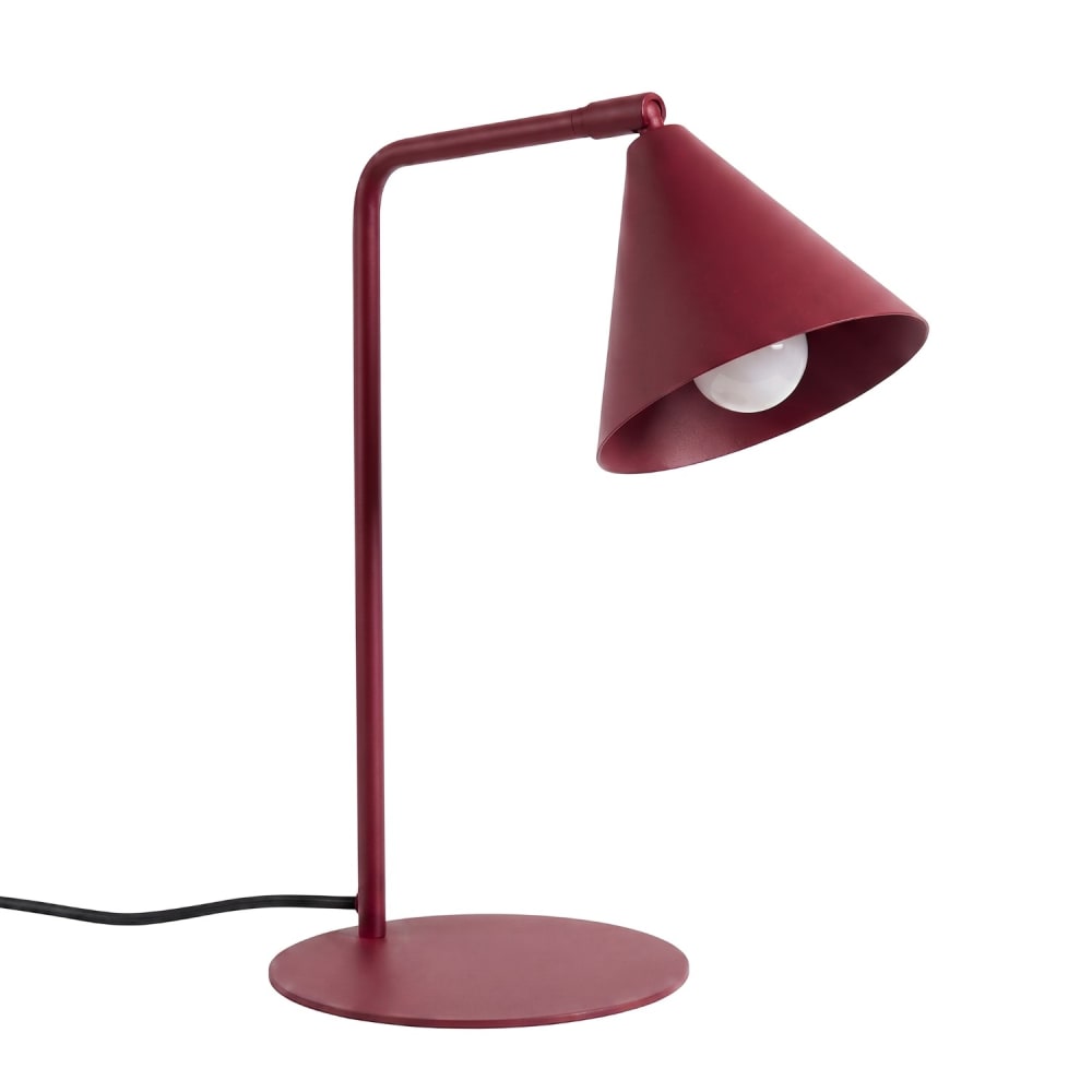 Lampe de bureau acier bourgogne h 35 cm Lampe de bureau acier bourgogne h 35 cm