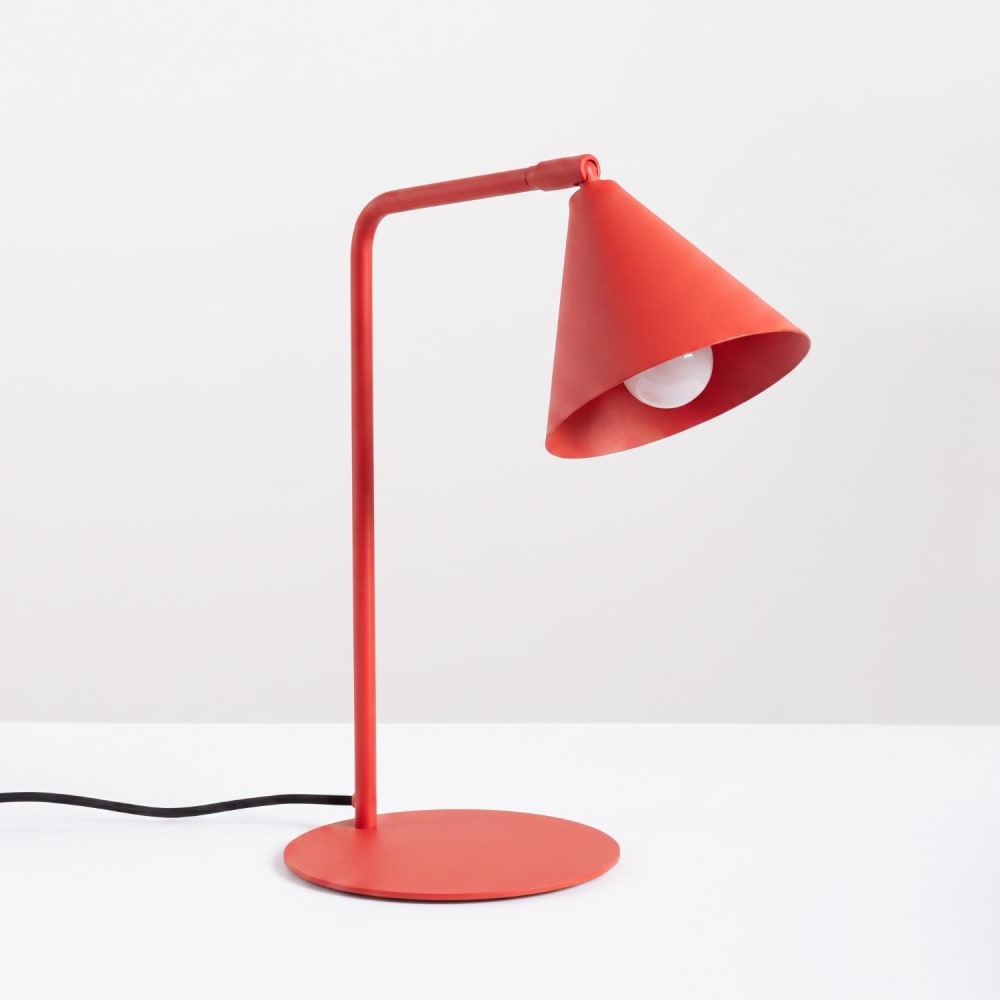 Lampe de bureau acier rouge h 35 cm — vue 3