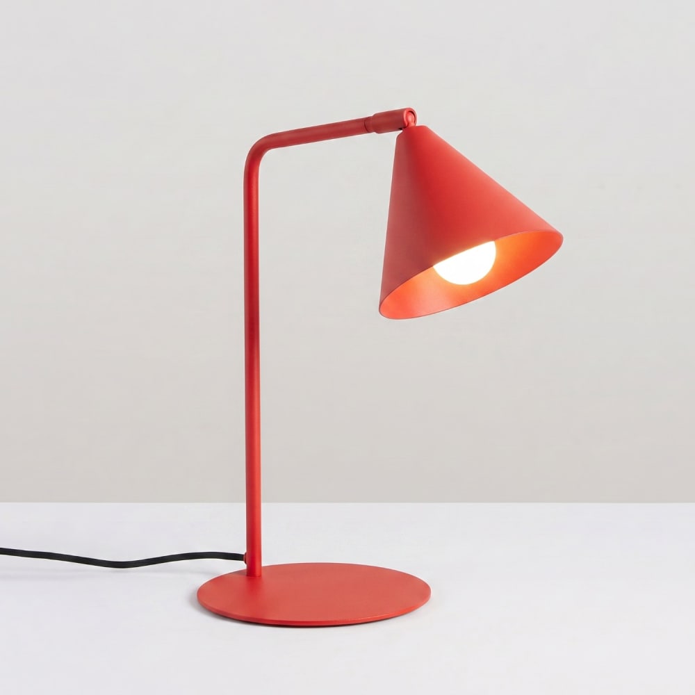Lampe de bureau acier rouge h 35 cm — vue 4