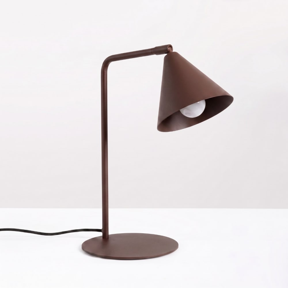 Lampe de bureau acier brun h 35 cm — vue 3