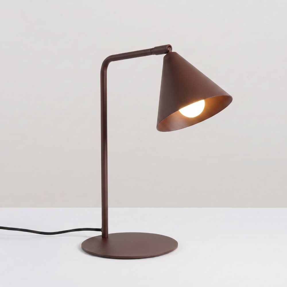 Lampe de bureau acier brun h 35 cm — vue 4