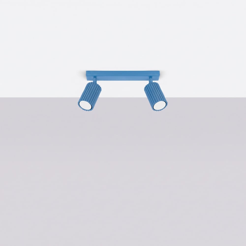 Plafonnier aluminium bleu ciel h 16.5 cm — vue 3