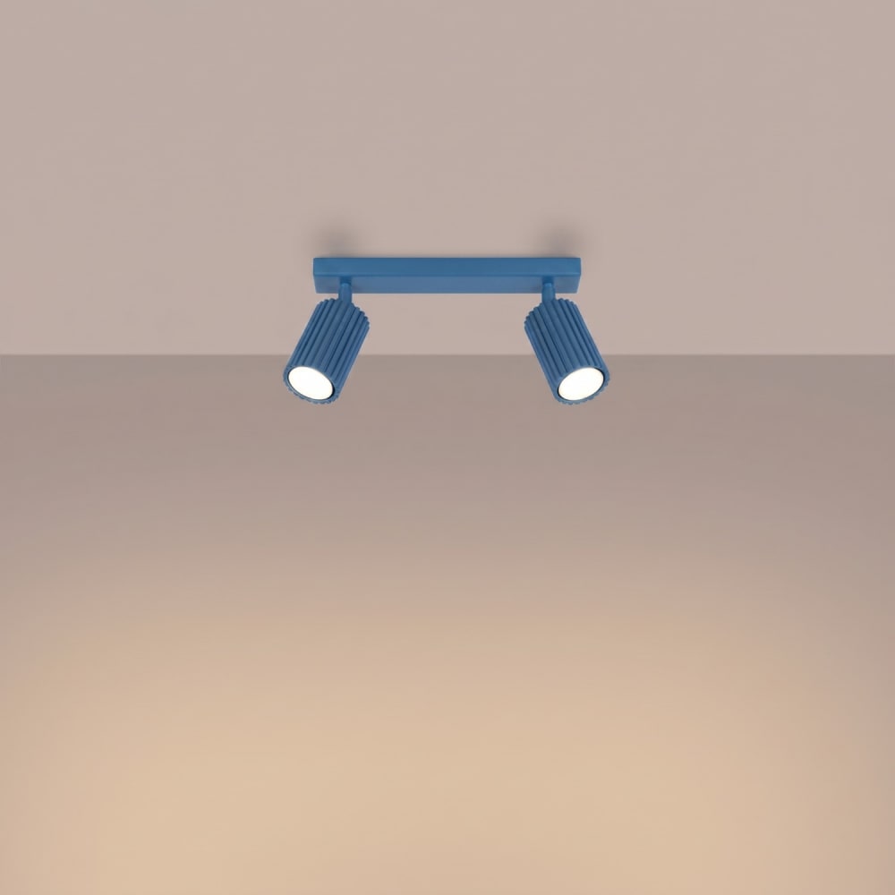 Plafonnier aluminium bleu ciel h 16.5 cm — vue 4