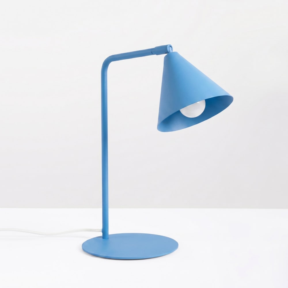 Lampe de bureau acier bleu ciel h 35 cm — vue 3