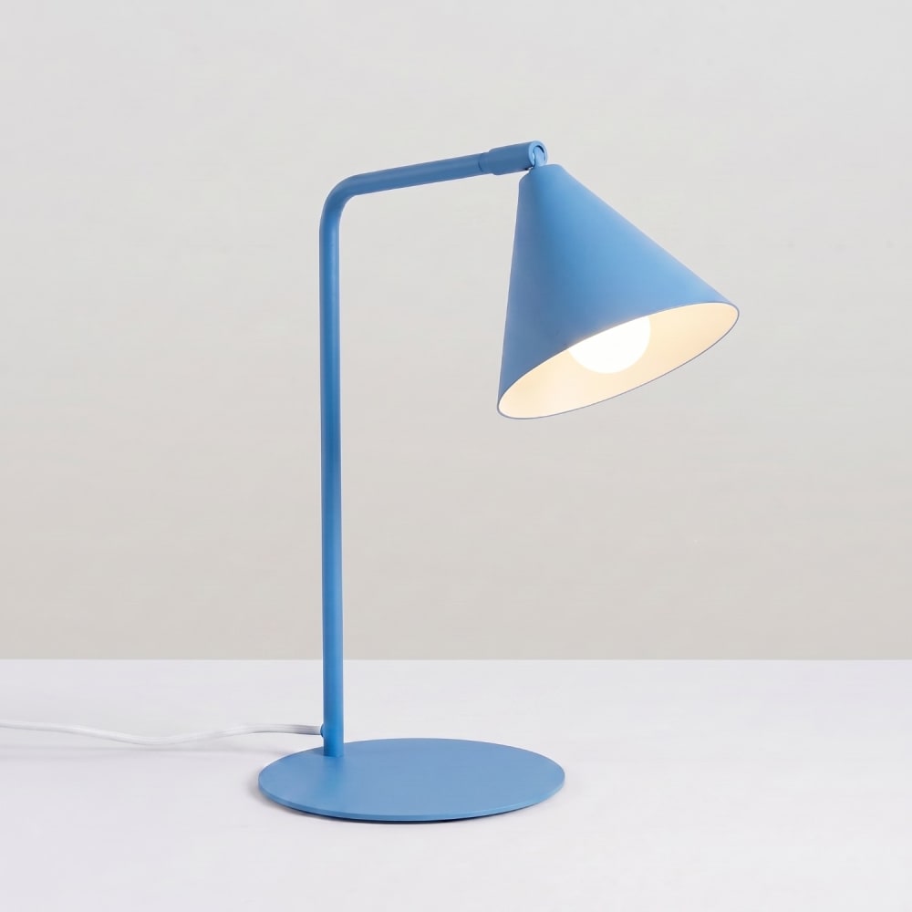 Lampe de bureau acier bleu ciel h 35 cm — vue 4