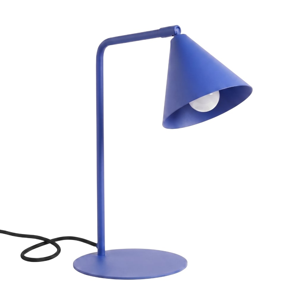 Lampe de bureau acier outremer h 35 cm Lampe de bureau acier outremer h 35 cm
