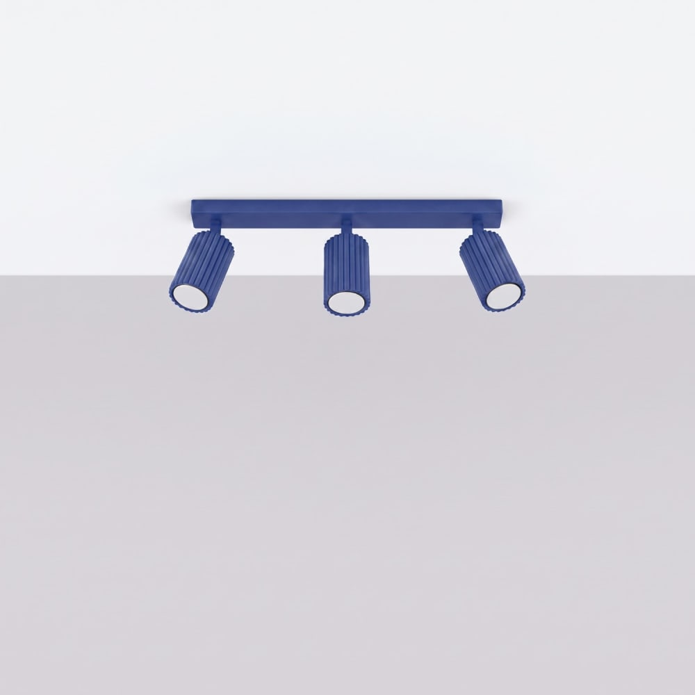 Plafonnier aluminium outremer h 16.5 cm — vue 3