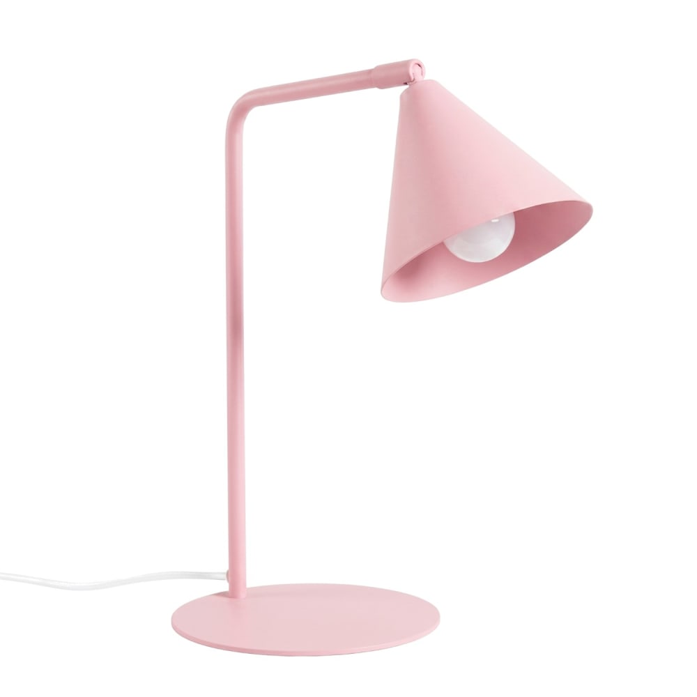 Lampe de bureau acier rose h 35 cm Lampe de bureau acier rose h 35 cm