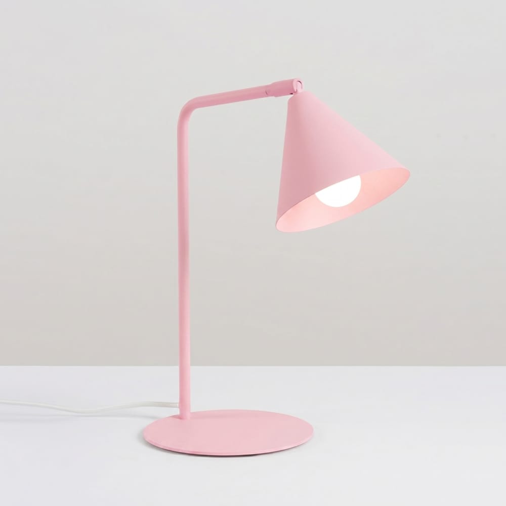 Lampe de bureau acier rose h 35 cm — vue 4