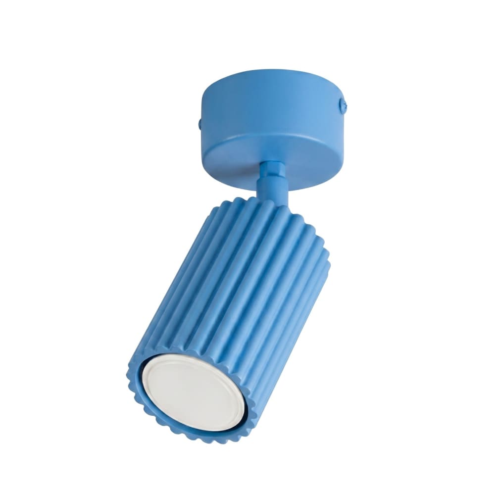 Plafonnier aluminium bleu ciel h 18 cm