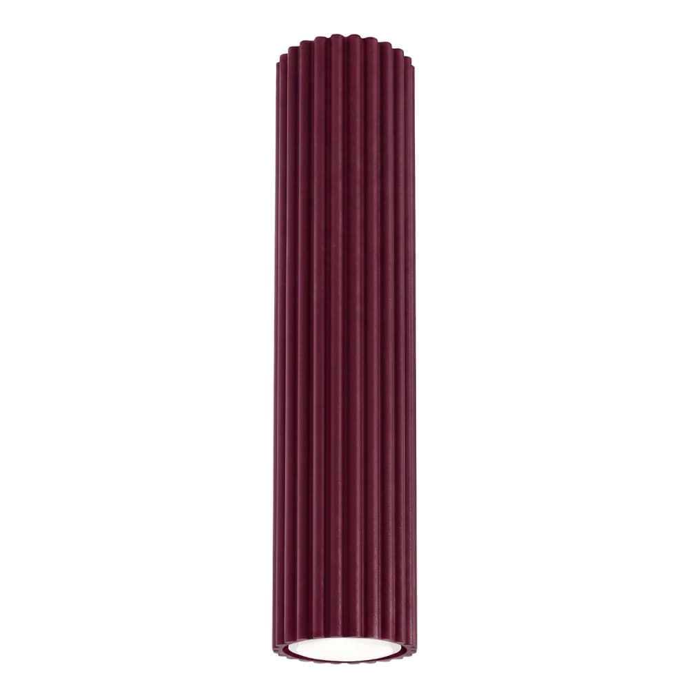 Plafonnier aluminium bourgogne h 30 cm