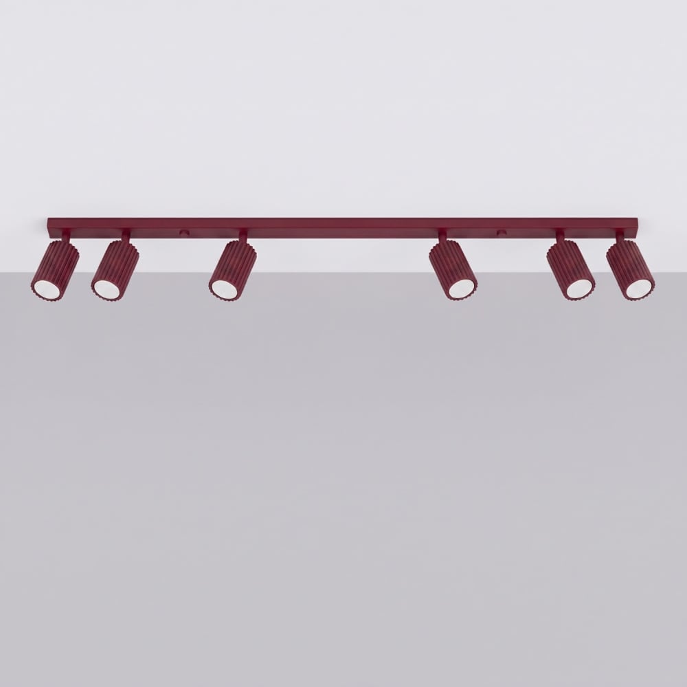 Plafonnier aluminium bourgogne h 16.5 cm — vue 3